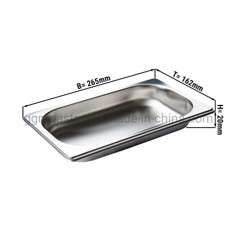 Standard Sizes Stainless Steel Gastronorm Food Pan Buffet Food