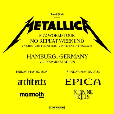 Event Metallica Hamburg Volksparkstadion Germany