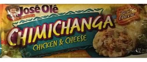 Jose Ole Chimichanga Chicken & Cheese - 113 g, Nutrition Information ...