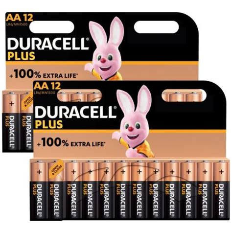 24 X Duracell Plus Power Aa Batteries Alkaline Battery Lr6 Mn1500 Longest Expiry 5000394019508