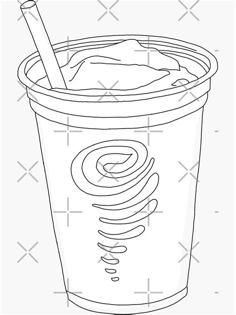 Jamba Juice Smoothie Outline Sticker For Sale By Jennakama Redbubble