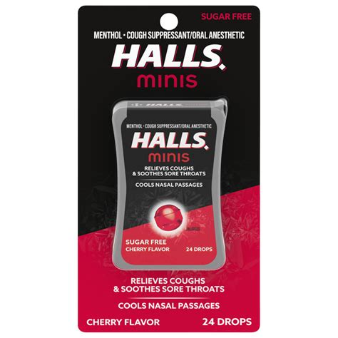 Save on Halls Minis Cough Drops Cherry Flavor Sugar Free Order Online ...