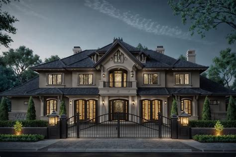 Luxury-style Exterior Designed House Exterior Exterior . . Cinematic ...