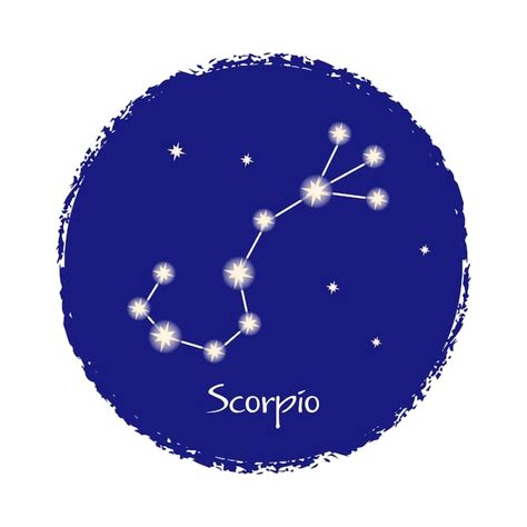 Premium Vector Scorpio Zodiac Constellation Sign