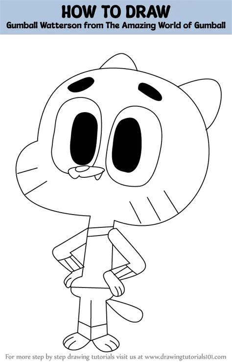 How To Draw Gumball Watterson From The Amazing World Of Gumball The