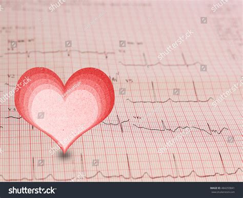 Ekg Electrocardiogram Graph Heart Shape Ekg Stock Photo 484293841