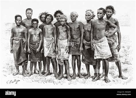 Natives of Fiji island, Oceania. Travel to the Fiji Islands 1889 by ...