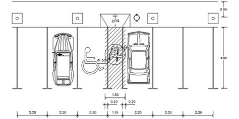 Bloques AutoCAD Gratis De Aparcamientos Usuarios Movilidad Reducida