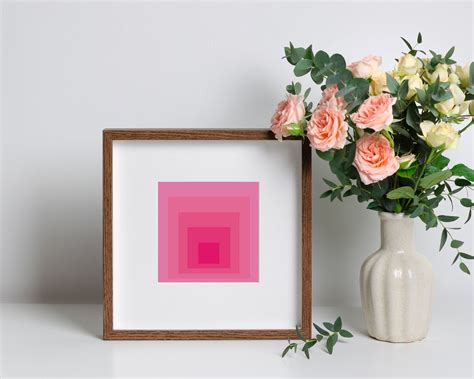 Printable Square Wall Artsquare Posterscolorful Printspink Wall Artpink Printssquare ...