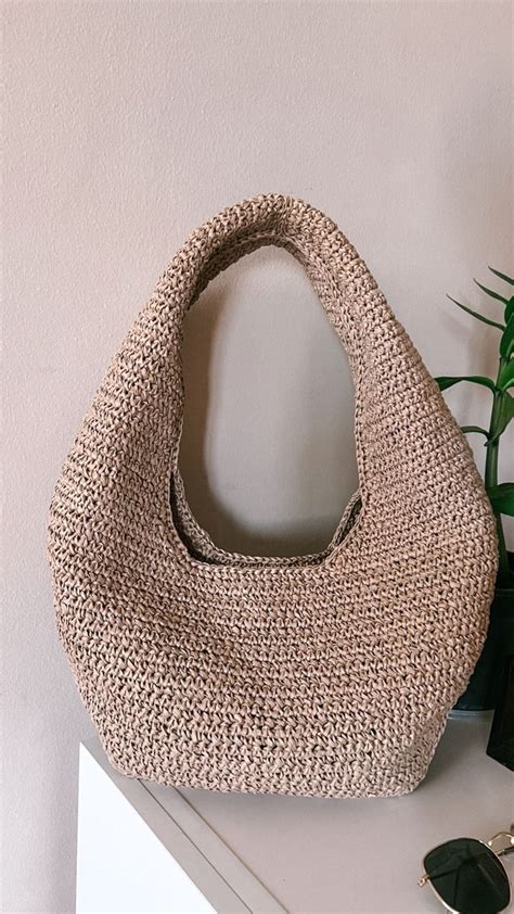 Raffia Bags Handmade In Raffia Crochet Knitted Bags Crochet