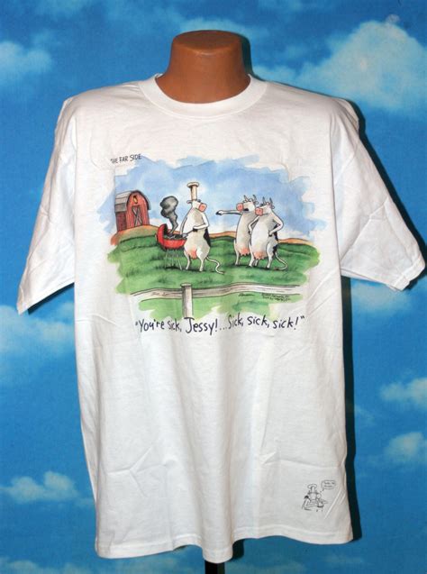 Far Side Cows BBQ Gary Larson Vintage 1987 XL T-shirt by nodemo