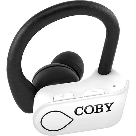 Coby True Wireless Sport Earbuds White Headphones