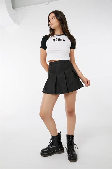 Pleated Mini Skirt Ardene Mini Skirts Pleated Mini Skirt Ripped