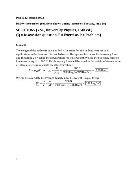 DGD 9 Solutions 1 PHY1122 Spring 2022 DGD 9 No Session Solutions