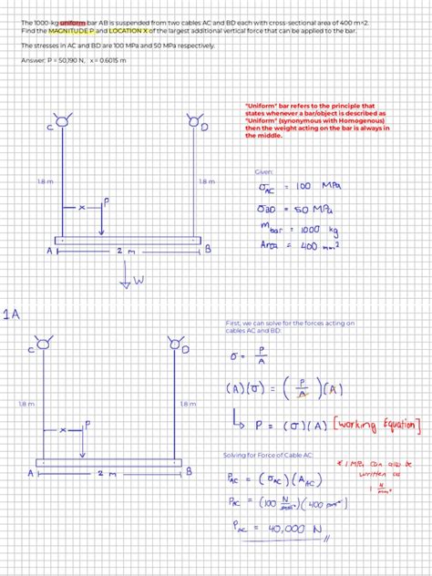 Illustrative Problem 4 Axial Stress | PDF