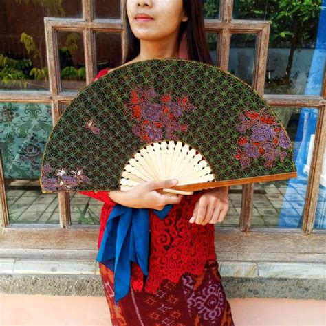 Jual Kipas Batik Khas Bali 33 Cm Kipas Jumbo Kipas Besar Souvenir