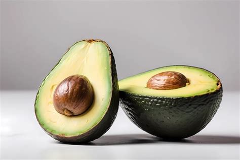 Premium AI Image Avocado Cut In Half Ripe Avocados Creamy Heart