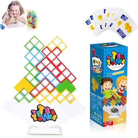 Amazon LANLV 48 Pcs Tetra Tower Stacking Blocks Balance Game