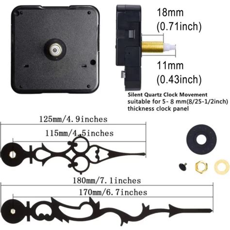 HORLOGE QUARTZ MOTEUR Réparation Pièces Silencieux Murale Montre Haute