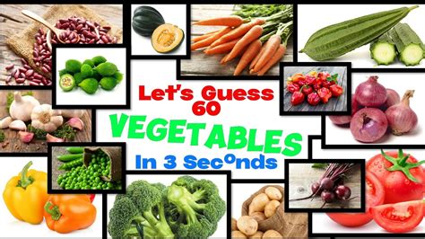 Guess The Vegetable Quiz In 3 Second 60 Different Types Of Vegetable