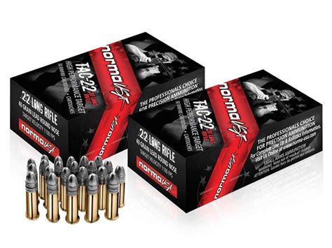 Norma Ac 22 Ammunition 22 Long Rifle 40 Grain Lead Round Nose • Shooters World