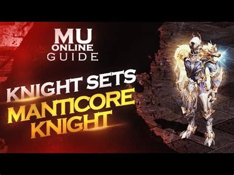 Mu Online Guide Manticore Knight Set YouTube