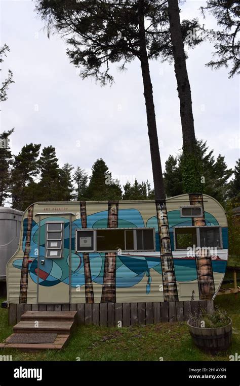 Vintage Aluminium Metal Trailers At Souwester Historic Lodge And Vintage