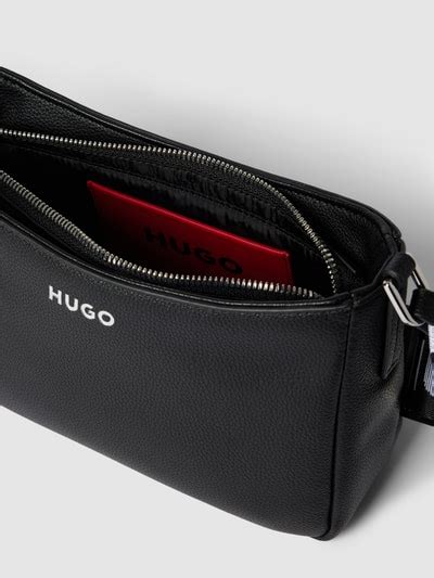 Hugo Hobo Bag Mit Label Details Black Online Kaufen