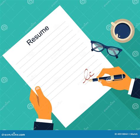 Business Background With Resume Vector Stock Vector Image 40518844