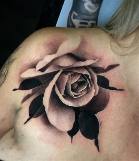 Pin By Alejandra V Lez On Plantillas Rose Neck Tattoo Realistic Rose