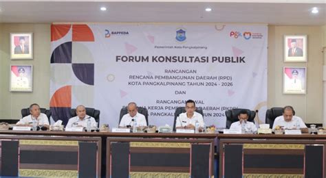 Walikota Pangkalpinang Hadiri Forum Konsultasi Publik RKPD Tahun 2024