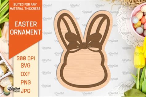 Easter Ornament Laser Cut Easter Bunny Graphic By Digital Idea