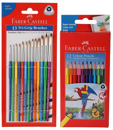 Faber Castell Tri Grip Brush Round Pack Of Assorted Faber