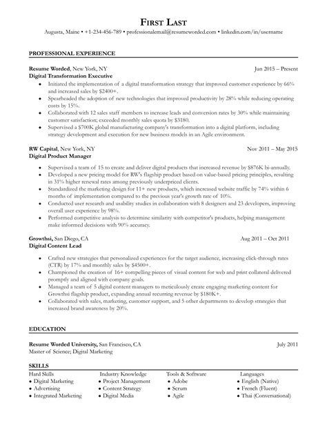 Executive Resume Samples 2025 Kasey Matelda