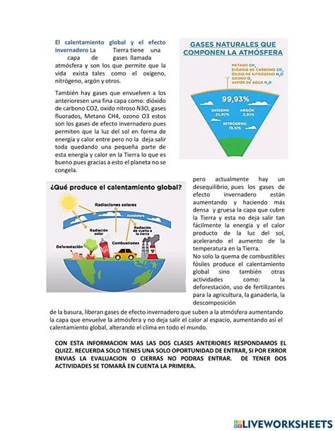 Cambio Climatico Nm4 Online Exercise For Live Worksheets