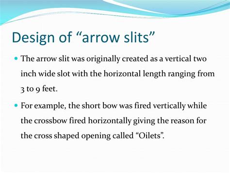 Ppt Machicolations And Arrow Slits Powerpoint Presentation Free