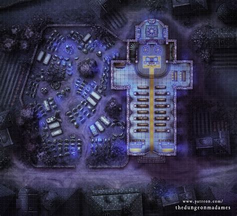 Battlemap 57x52 Creepy Haunted Church What Do You Think Of This