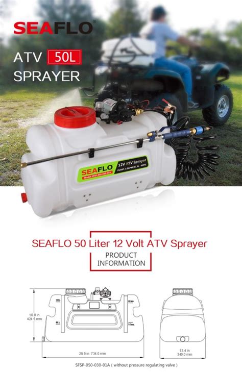 Atv Spot Sprayer Gallon Gpm Pump Psi Seaflo Usa