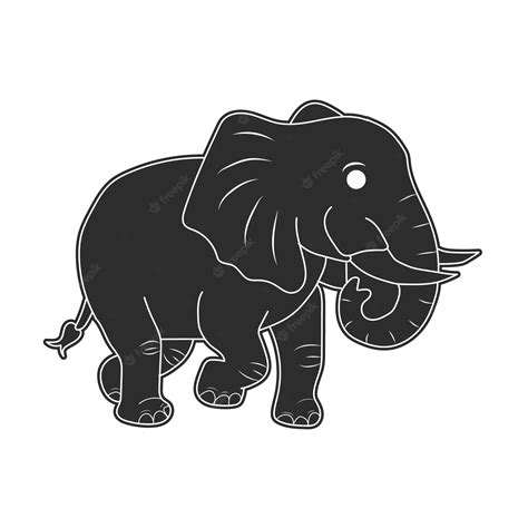 Página Para Colorear De Elefante Para Niños Ilustración De Contorno De Elefante Dibujado A Mano