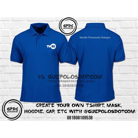 Jual Poloshirt Tvri Media Pemersatu Bangsa Kaos Polo Tvri Kaos Tvri