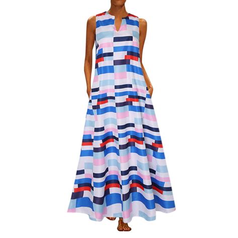 Up To Off Pstuiky Sun Dresses For Women Maxi Dress With Pockets