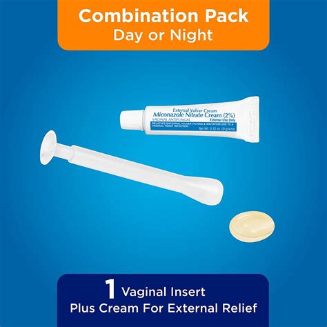 Amazon Basic Care Miconazole 1 - 1-Day Treatment Combo Pack for Vaginal ...