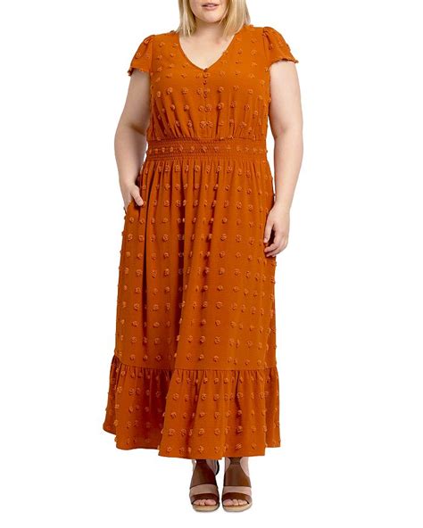 Daniel Rainn Plus Clip Dot Maxi Dress Bloomingdales