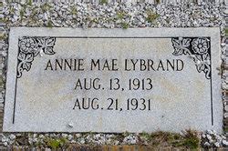 Annie Mae Lybrand M Morial Find A Grave