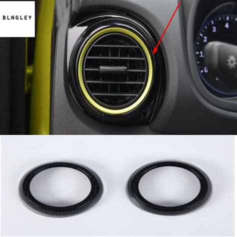 2pcs Lot ABS Carbon Fiber Grain Front Both Sides Air Conditioning