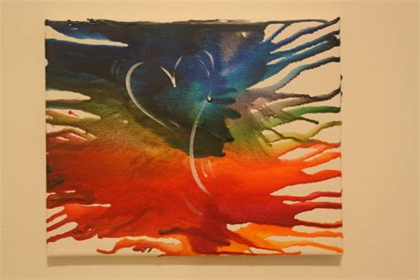 Crayon Painting With Heart Unusual Art Crayon Painting Crayon Art