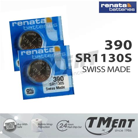 Renata 390 SR1130SW Genuine Battery Swiss Made Sr1130 Sr1130s Shopee