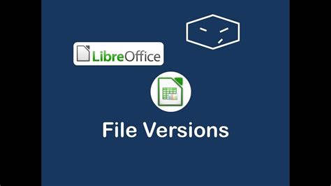 Libreoffice Calc Save File Versions YouTube