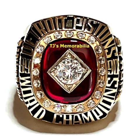 1990 DETROIT PISTONS BACK TO BACK NBA CHAMPIONSHIP RING & PRESENTATION ...