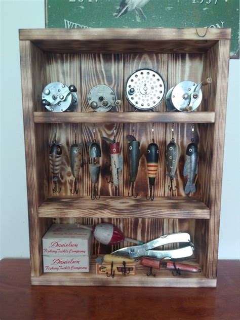 Fishing Lure Display Case Fishing Reel Display Fishing Etsy Fishing